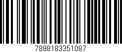 Código de barras (EAN, GTIN, SKU, ISBN): '7898183351087'