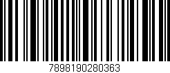 Código de barras (EAN, GTIN, SKU, ISBN): '7898190280363'