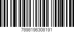 Código de barras (EAN, GTIN, SKU, ISBN): '7898196308191'