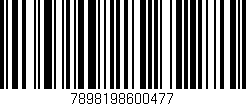 Código de barras (EAN, GTIN, SKU, ISBN): '7898198600477'