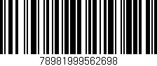 Código de barras (EAN, GTIN, SKU, ISBN): '78981999562698'