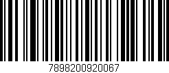 Código de barras (EAN, GTIN, SKU, ISBN): '7898200920067'