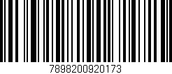 Código de barras (EAN, GTIN, SKU, ISBN): '7898200920173'