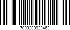 Código de barras (EAN, GTIN, SKU, ISBN): '7898200920463'