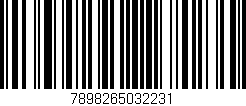 Código de barras (EAN, GTIN, SKU, ISBN): '7898265032231'