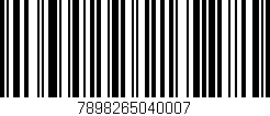 Código de barras (EAN, GTIN, SKU, ISBN): '7898265040007'