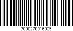 Código de barras (EAN, GTIN, SKU, ISBN): '7898270016035'
