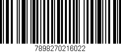 Código de barras (EAN, GTIN, SKU, ISBN): '7898270216022'