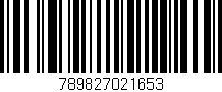 Código de barras (EAN, GTIN, SKU, ISBN): '789827021653'