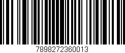 Código de barras (EAN, GTIN, SKU, ISBN): '7898272360013'