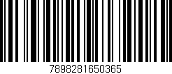 Código de barras (EAN, GTIN, SKU, ISBN): '7898281650365'