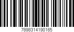 Código de barras (EAN, GTIN, SKU, ISBN): '7898314190165'