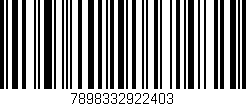 Código de barras (EAN, GTIN, SKU, ISBN): '7898332922403'