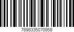 Código de barras (EAN, GTIN, SKU, ISBN): '7898335070958'