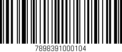 Código de barras (EAN, GTIN, SKU, ISBN): '7898391000104'