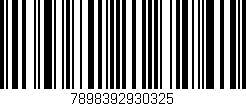 Código de barras (EAN, GTIN, SKU, ISBN): '7898392930325'