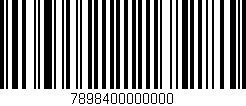 Código de barras (EAN, GTIN, SKU, ISBN): '7898400000000'