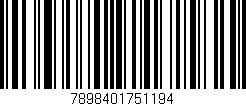 Código de barras (EAN, GTIN, SKU, ISBN): '7898401751194'