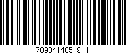 Código de barras (EAN, GTIN, SKU, ISBN): '7898414851911'