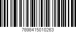 Código de barras (EAN, GTIN, SKU, ISBN): '7898415010263'