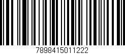 Código de barras (EAN, GTIN, SKU, ISBN): '7898415011222'