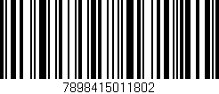 Código de barras (EAN, GTIN, SKU, ISBN): '7898415011802'