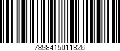 Código de barras (EAN, GTIN, SKU, ISBN): '7898415011826'