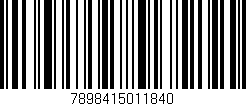 Código de barras (EAN, GTIN, SKU, ISBN): '7898415011840'