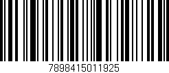 Código de barras (EAN, GTIN, SKU, ISBN): '7898415011925'