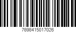 Código de barras (EAN, GTIN, SKU, ISBN): '7898415017026'