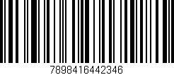Código de barras (EAN, GTIN, SKU, ISBN): '7898416442346'