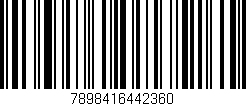 Código de barras (EAN, GTIN, SKU, ISBN): '7898416442360'
