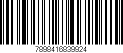 Código de barras (EAN, GTIN, SKU, ISBN): '7898416839924'