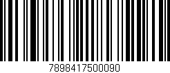 Código de barras (EAN, GTIN, SKU, ISBN): '7898417500090'