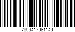 Código de barras (EAN, GTIN, SKU, ISBN): '7898417961143'