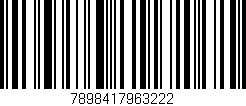 Código de barras (EAN, GTIN, SKU, ISBN): '7898417963222'