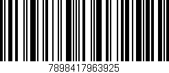 Código de barras (EAN, GTIN, SKU, ISBN): '7898417963925'