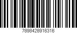 Código de barras (EAN, GTIN, SKU, ISBN): '7898428916316'