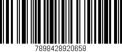 Código de barras (EAN, GTIN, SKU, ISBN): '7898428920658'