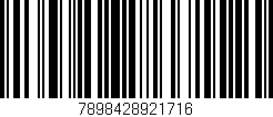 Código de barras (EAN, GTIN, SKU, ISBN): '7898428921716'