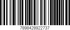 Código de barras (EAN, GTIN, SKU, ISBN): '7898428922737'
