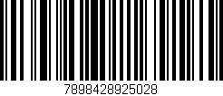 Código de barras (EAN, GTIN, SKU, ISBN): '7898428925028'