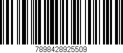 Código de barras (EAN, GTIN, SKU, ISBN): '7898428925509'