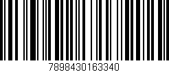 Código de barras (EAN, GTIN, SKU, ISBN): '7898430163340'
