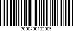 Código de barras (EAN, GTIN, SKU, ISBN): '7898430192005'