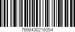 Código de barras (EAN, GTIN, SKU, ISBN): '7898430218354'