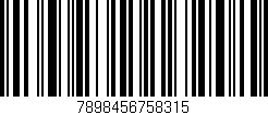 Código de barras (EAN, GTIN, SKU, ISBN): '7898456758315'
