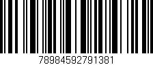 Código de barras (EAN, GTIN, SKU, ISBN): '78984592791381'