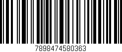 Código de barras (EAN, GTIN, SKU, ISBN): '7898474580363'