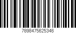 Código de barras (EAN, GTIN, SKU, ISBN): '7898475625346'